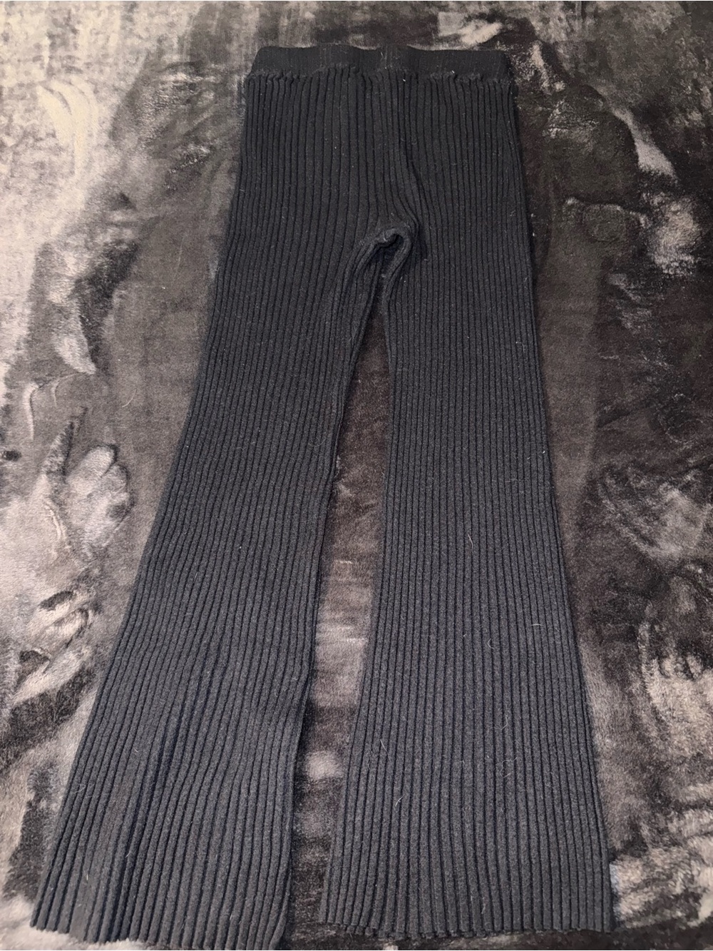 Savage X Fenty Black Ribbed Wide-Leg Pants and cowl neck sweater matching set - Picture 8 of 13